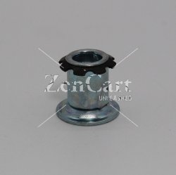 (image for) Socket; 1/2" OD (fits 5/8" OD 16 ga Tubing); Steel Spring Retention Threaded Stem Receiver; accepts 1/4"-20TPI Stem; Round (Being discontinued) (Item #88241)