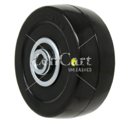 (image for) Wheel; 3" x 1-1/4"; Conductive Rubber; Precision Ball Brng; 3/8" Bore; 1-1/4" Hub Length; 190#; Thread guards (Item #88164)