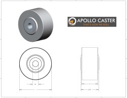 Wheel; 4" x 2"; Straight Sided Machined 1045 Steel; Roller Bearing; 3/4" Bore; 2" Hub Length; 2500# (Item #88308)