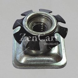 (image for) Socket; 1" OD (fits 1-1/8" OD 16 ga Tubing); Steel Spring Retention Threaded Stem Receiver; accepts 5/16"-18TPI Stem; Square (Item #88230)