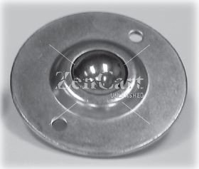 (image for) Ball Transfer; 1"; Stainless Steel ball; Flange; Round (2-7/8" diameter: two holes: 2-3/16" apart); Stainless Housing; 125# (Item #88081)
