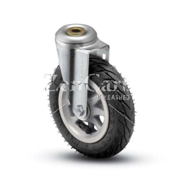 (image for) Caster; Swivel; 6" x 1-1/4"; Flat Free (Black); Hollow Kingpin (1/2" bolt hole); Zinc; Ball Brng; 150# (Item #66226)