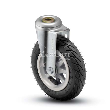 (image for) Caster; Swivel; 6" x 1-1/4"; Flat Free (Black); Hollow Kingpin (1/2" bolt hole); Zinc; Ball Brng; 150# (Item #66226)