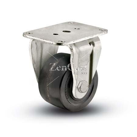 (image for) Caster; Rigid; 3" x 1-3/4"; Polyolefin; Top Plate; 2-1/2"x3-5/8"; holes: 1-3/4x2-7/8 (slotted to 3); 5/16 bolt; Zinc; Roller Brng; Wgt Cap: 500#; Zerk (Item #69945)