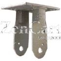 (image for) Yoke; Rigid; 6" x 2"; Plate; 4"x4-1/2"; holes: 2-5/8"x3-5/8" (slotted to 3"x3"); 3/8" bolt; Zinc; 1250#; 1/2" bore (Item #89619)
