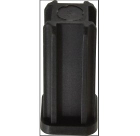(image for) Caster Socket (square); Grip Ring: 0.625" O.D.; Plastic; for 16 ga 3/4" Tubing; fits 7/16" connectors up to 2" long. (Item #89596)