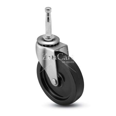 (image for) Caster; Swivel; 3" x 13/16"; Polyolefin; Grip Neck (5/16" x 1-1/2"); Zinc; Plain bore; 120# (Item #64769)
