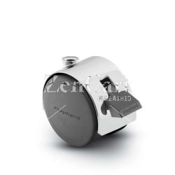 (image for) Caster; Twin; Swivel; 2" (50mm); Nylon; Stemless; Bright Chrome; Zinc Body; 75#; Pedal Lock; Wheel; Hood (Receives Shepherd 5/16" x 1-1/4" stem) (Item #68640)