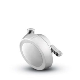 Caster; Ball; Swivel; 2-1/2"; Metal/ Zinc; Stemless; Bright Chrome; Acetyl/ Resin Brng; 100#; Pedal Lock; Wheel (Receives Shepherd 3/8" x 1-3/4" long stem) (Item #69188)
