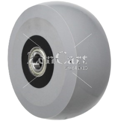 (image for) Wheel; 8" x 2-1/2"; Gray 65A PolyU on GF Nylon; Prec Ball Brngs; 3/4" Bore; 2-3/4" Hub Length; 2300#; 3-year Warranty (Item #87218)
