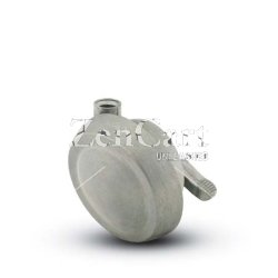 (image for) Caster; Ball; Swivel; 2-1/2; Metal/ Zinc; Stemless; Satin Chrome; Acetyl/ Resin Brng; 100#; Pedal Lock; Wheel (Receives Shepherd 3/8" x 1-3/4" long stem) (Item #69191)