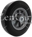 (image for) Wheel; 12" x 3"; Semi-Pneumatic (Black); Ball Brng; 5/8" Bore; 3-1/4" Hub Length; 850#; Centered One-piece Hub; Ribbed Tread (Item #88723)