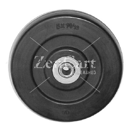 (image for) Wheel; 4" x 1"; Rubber (Hard); Durometer 70D; Plain bore; 5/16" Bore; 1-3/16"; Hub Length; 175# (Item #89053)