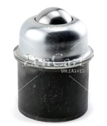 (image for) Ball Transfer; Pipe Mount; 1-1/2"; Carbon Steel ball; Welded to Carbon steel 2" pipe coupling; 250#; 1-13/16" ball transfer load height (Item #87677)