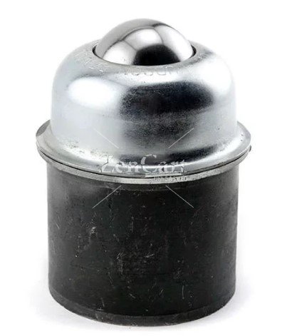 (image for) Ball Transfer; Pipe Mount; 1-1/2"; Carbon Steel ball; Welded to Carbon steel 2" pipe coupling; 250#; 1-13/16" ball transfer load height (Item #87677)