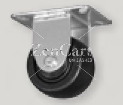 (image for) Caster; Rigid; 3" x 1-3/4"; Glass/ Nylon; Top Plate (2-3/4"x3-3/4"; holes: 1-3/4"x2-7/8" slotted to 3"; 5/16" bolt); Zinc; Roller Brng; 500# (Item #64487)