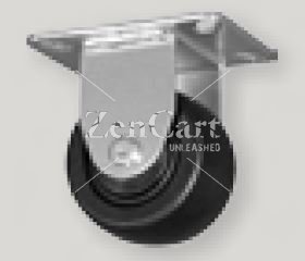 (image for) Caster; Rigid; 3" x 1-3/4"; Glass/ Nylon; Top Plate (2-3/4"x3-3/4"; holes: 1-3/4"x2-7/8" slotted to 3"; 5/16" bolt); Zinc; Roller Brng; 500# (Item #64487)
