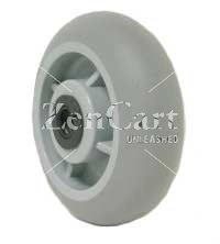 (image for) Wheel; 6" x 2"; ThermoPlstc Rbr; Round (Gray); Roller Brng; 410#; 3/4" Bore; 2-3/16" Hub Length (Item #89534)