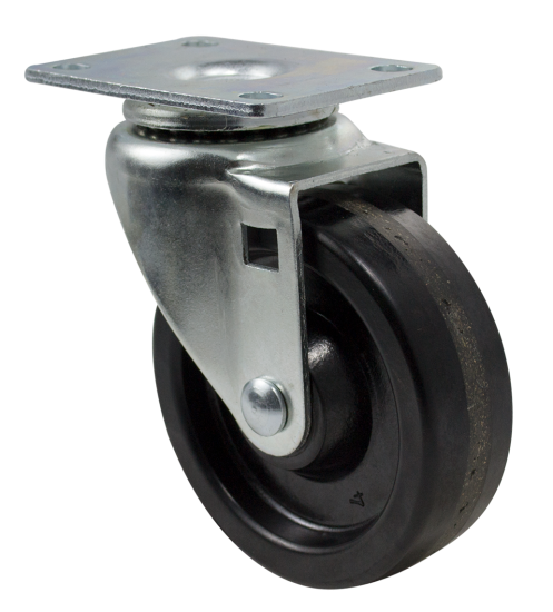 (image for) Caster; Swivel; 3-1/2\" x 1-1/4\"; Phenolic; Top Plate (2-1/2\"x3-5/8\"; holes: 1-3/4\"x2-7/8\" slotted to 3\"; 5/16\" bolt); Zinc; Top Hat Spanner; 350# (Item #65771)