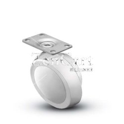 (image for) Caster; Ball; Swivel; 2-1/2"; Metal/ Zinc; Top Plate; 1-1/2"x1-1/2"; holes: 1"x1"; 3/16" bolt; Bright Chrome; Acetyl/ Resin Brng; 100# (Item #68526)