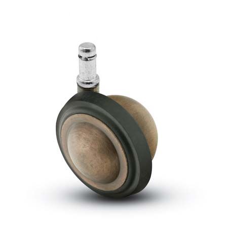 (image for) Caster; Ball; Swivel; 3\"; Rubber; Hard; Grip Ring; 3/8\"x1\"; Antique; Acetyl/ Resin Brng; 100# (Item #69585)