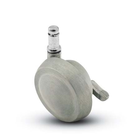 (image for) Caster; Ball; Swivel; 2-1/2; Metal/ Zinc; Grip Ring; 7/16x1-7/16; Satin Chrome; Acetyl/ Resin Brng; 100#; Pedal Lock; Wheel (Item #68499)