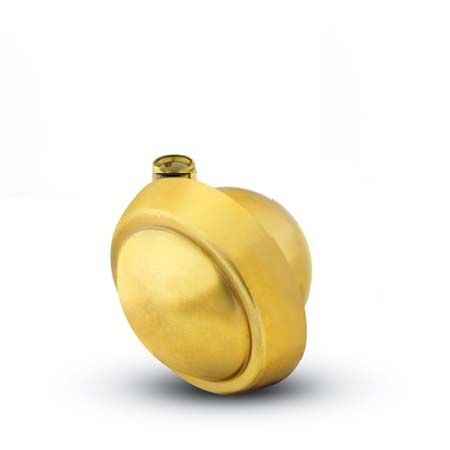 Caster; Ball; Swivel; 2-1/2\"; Metal/ Zinc; Stemless; Brass; Acetyl/ Resin Brng; 100# (Item #69543)
