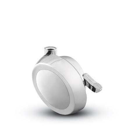 (image for) Caster; Ball; Swivel; 2-1/2\"; Metal/ Zinc; Stemless; Bright Chrome; Acetyl/ Resin Brng; 100#; Pedal Lock; Wheel (Receives Shepherd 3/8\" x 1-3/4\" long stem) (Item #69188)