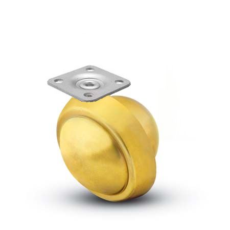 (image for) Caster; Ball; Swivel; 2-1/2\"; Metal/ Zinc; Top Plate; 1-3/16\"x2\"; hole spacing: 13/16x1-9/16; 3/16 bolt; Brass; Acetyl/ Resin Brng; 100# (Item #68520)