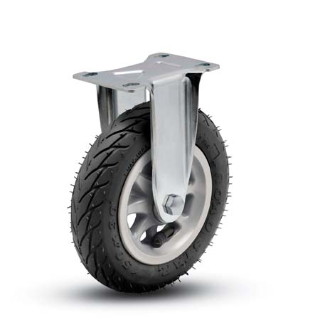 (image for) Caster; Rigid; 6\"x1-1/4\"; Flat Free (Black); Plate (2-5/8\"x3-3/4\"; holes: 1-3/4\"x2-3/4\" slotted to 3\"; 5/16\" bolt); Zinc; Ball Brng; 150# (Item #67095)
