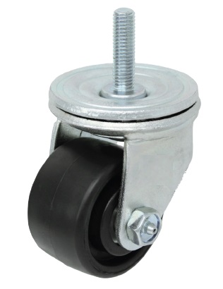 (image for) Caster; Swivel; 3\" x 1-3/4\"; Glass/ Nylon; Threaded Stem (1/2\"-13TPI x 1-3/4\"); Zinc; Roller Brng; 1000#; Thumb Screw Brake (Item #63218)