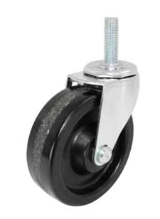 (image for) Caster; Swivel; 3" x 1-1/4"; Phenolic; Threaded Stem (1/2"-13TPI x 1-1/2"); Zinc; Steel Spanner; 350# (Item #64176)