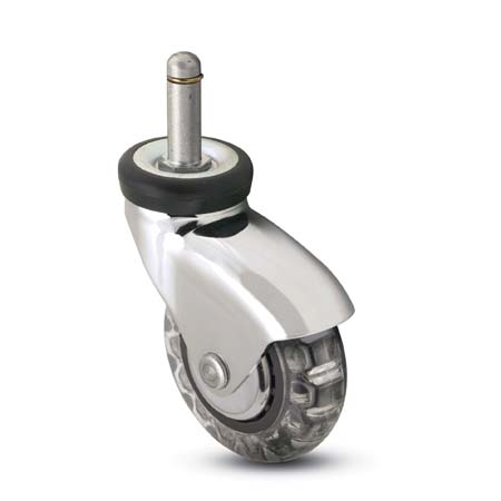 Caster; Swivel; 3\" x 15/16\"; Polyurethane; Grip Ring (7/16\" x 7/8\"); Chrome; Precision Ball Brng; 120# (Item #69969)
