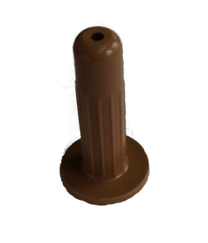 Socket; Round; 7/16\" OD x 5/16\" ID x 1-5/8\" long (1-3/4\" w/ flange); Plastic; Compatible w/ 1-1/2\"x5/16\" grip neck stem; light duty (Item #89986)