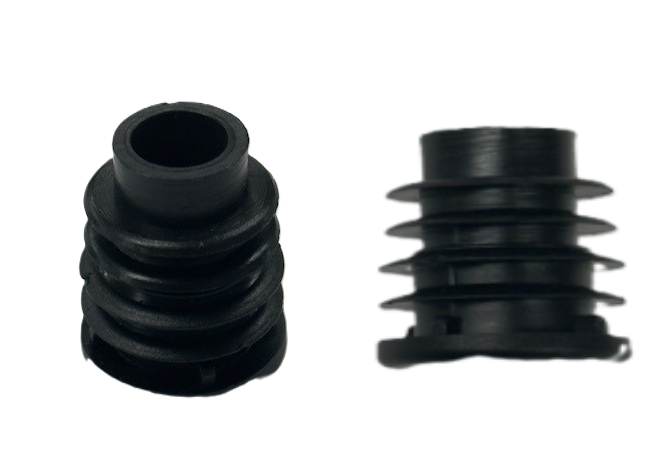 Socket; Grip Ring: .963\" O.D. x 7/16\". Plastic (dark); for 1\" Round tubing; 18 ga; fits 7/16\" connectors up to 1-1/4\" long (S-R100D-16) (Item #87563)