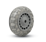 (image for) Wheel; 3" x 1"; Polyurethane (Clear); Ball Brng; 1/4" Bore; 1-3/16" Hub Length; 175# (Item #88184)