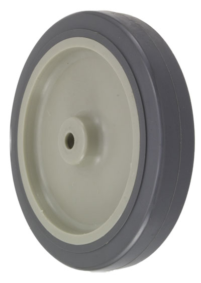 (image for) Caster; Swivel; 5"x1-1/4"; Gray PolyU on PolyO; Plate (3-1/2"x3-1/2": holes: 2-5/8x2-5/8; 5/16 bolt); 250#; Load height: 8.19" - 8.94"; Total Lock Brake (Item #66330)
