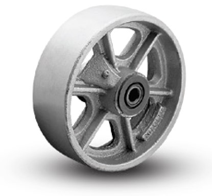 (image for) Wheel; 6\" x 2\"; Cast Iron; Plain bore; 1-3/16\" Bore; 2-3/16\" Hub Length; 1400#; 6-Spoked Wheel (Item #87757)
