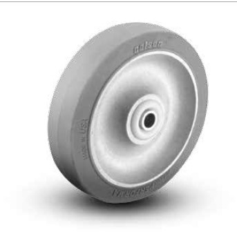 (image for) Caster; Swiv; 5" x 1-1/4"; TPR (GY); Plt (2-1/2"x3-5/8": hls: 1-3/4"x2-13/16" (slot to 3-1/16"); 5/16" bolt); Nylon; Prec Ball Brng; 200#; Non-Magn.; Ttl. Lock (Item #63315)