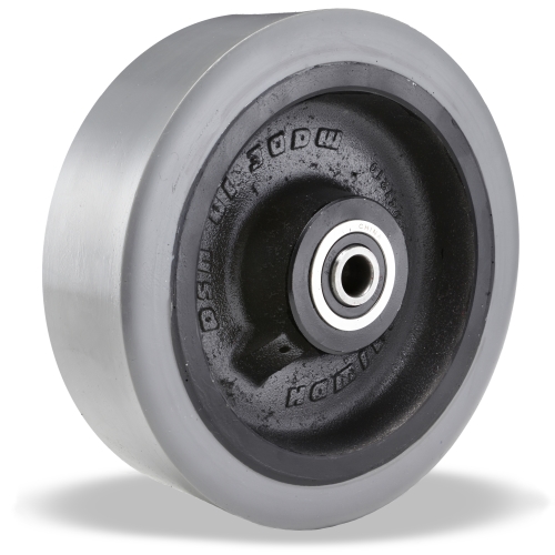 (image for) Wheel; 10\" x 3\"; 1\" Thick 95A Gray PolyU on CastWheel; 10\" x 3\"; 1\" Thick 95A Gray PolyU on Cast Iron; Sealed Prec Ball Brngs; 1\" Bore; 3-1/2\" Hub Length; 4000# (Item #87278)