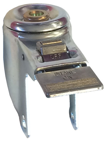 Yoke; Swivel; 5\" x 1-1/4\"; Hollow Kingpin (1/2\" bolt hole); Zinc; 3/8\" Bore; 1-9/16\" Hub Length; 325#; Total Lock (Item #88690)