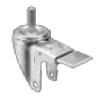 (image for) Yoke; Swivel; 4" x 1-1/4"; Threaded Stem (1/2"-13TPI x 1-1/2"); Zinc; 3/8" Bore; 300#; Total Lock; Dust Cover (Item #89084)