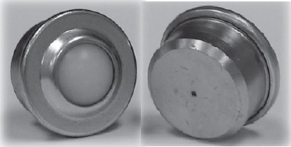 (image for) Ball Transfer; 1\"; Nylon Ball; Round Drop-in Base (1-1/2\" x 11/16\"); Machined Steel Housing; 440#; 9/16\" Load Height; Weep Hole(s) (Item #88169)