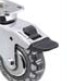 (image for) Caster; Swivel; 8" x 2"; PolyU on PolyO (Blue); Plate (4"x4-1/2"; holes: 2-5/8"x3-5/8" slotted to 3"x3"; 3/8" bolt); Roller Brng; 800#; Pedal brake (Item #64377)
