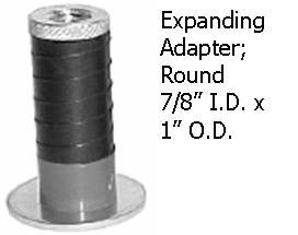 (image for) Caster; Swivel; 4" x 1-1/4"; Gray PolyU on PolyO; Expandable Adapter (.852" - .927" ID tubing); Zinc; Prec Ball Brng; 230#; Tread brake; Thread guards (Item #66726)