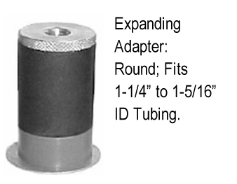 (image for) Caster; Swivel; 5" x 1-1/4"; Polyolefin; Expandable Adapter (fits 1-1/4" I.D. x 1-5/16" I.D. tubing; Zinc; Plain bore; 350#; Dust Cover (Mtl) (Item #65076)