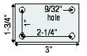 (image for) Caster; Swivel; 2" x 1"; PolyU on PolyO (Blue); Plate (1-3/4" x 3"; holes: 1" x 2-1/4"; 1/4" bolt); Zinc; Prec Ball Brngs; 150# (Item #63190)