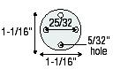 (image for) Caster; Ball; Swivel; 1-1/2; Metal/ Zinc; Plate (1-1/16 Round; holes 3/4" x 3/4"; 1/8 bolt); Bright Chrome; 40# (DISCONTINUED. LIMITED QTY REMAINING) (Item #68535)