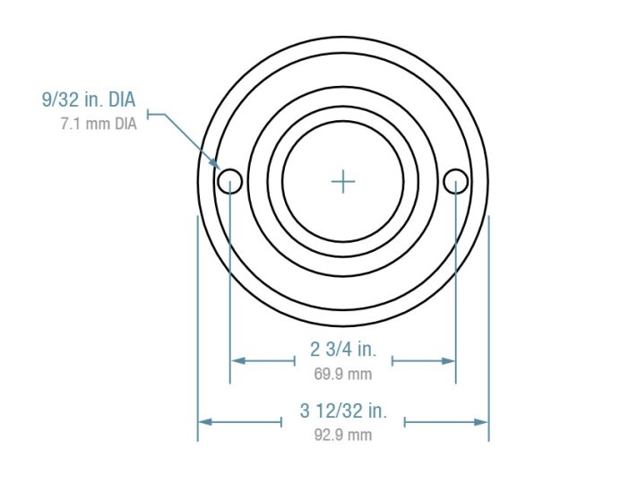 (image for) Ball Transfer; Low Profile; 1-1/2" Stainless Steel ball; Flange (3-11/16" diameter: two 1/4" holes: 2-3/4" apart); CarbonSteel flange; 200#; 1-1/8" profile (Item #88817)