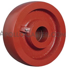 (image for) Caster; Rigid; 6 x 3; Ductile Steel; Plate; 5-1/4x7-1/4; holes: 3-3/8x5-1/4 (slotted to 4-1/8x6-1/8); 1/2 bolt; Zinc; Tapered Brng; 7000# (Item #67686)